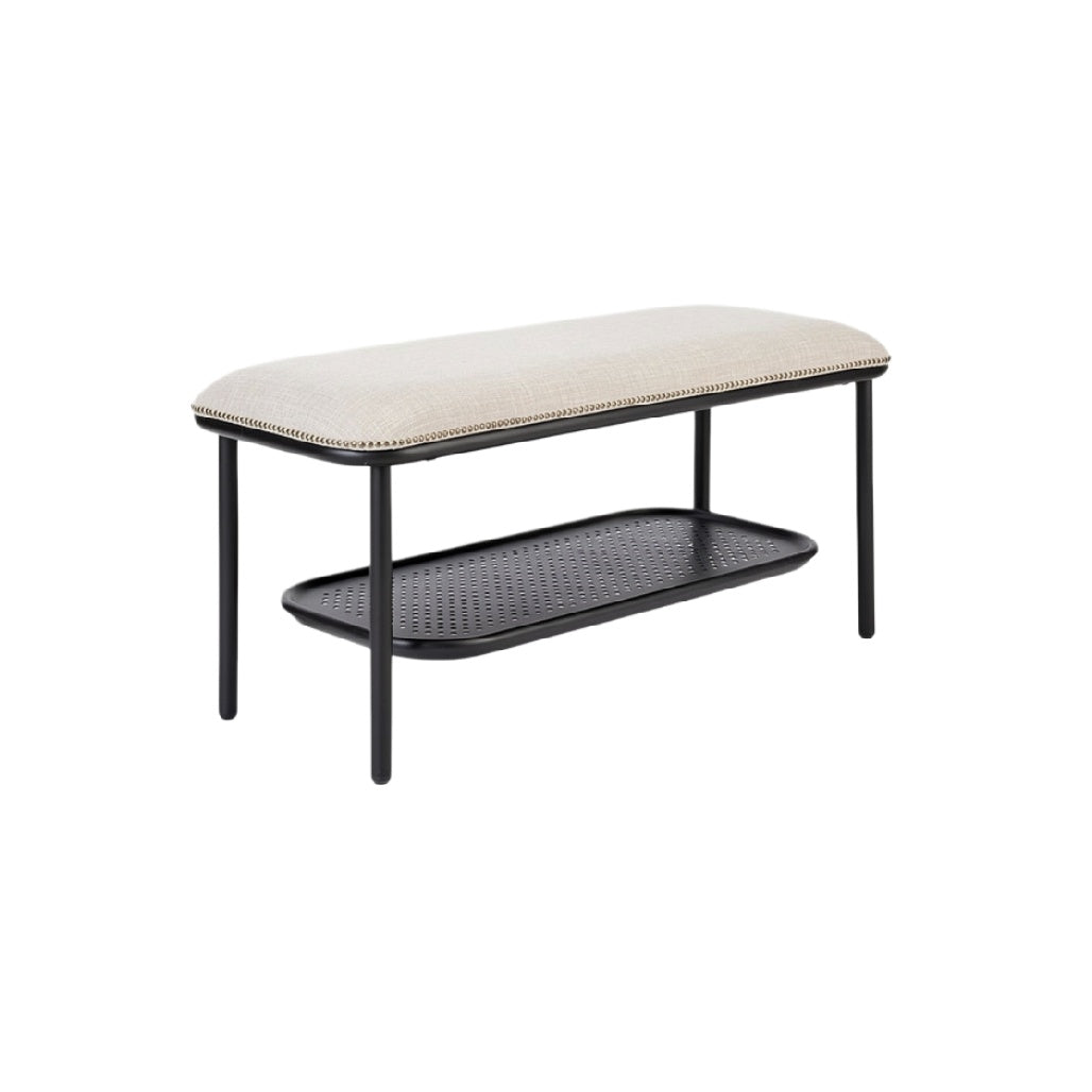**Stolik z siedziskiem i dolną półką - nowoczesny design**